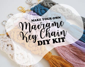 Macrame Keychain DIY Kit: Recycled Cotton, Beginner Friendly
