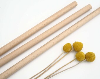 Wooden Dowels - 3 sizes - For Wall Hangings - Weaving, Macrame and Craft Supplies - High Quality Beech Wood