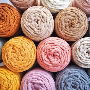 Corda in cotone macramè da 5 mm - Corda a torsione singola - Forniture per tessitura - Fibre Arts. Organico. 19 colori disponibili. Disponibile in bobina o lunghezza