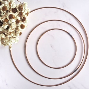 Copper Metal Hoop Frame: Macrame, Floristry, Dream Catchers