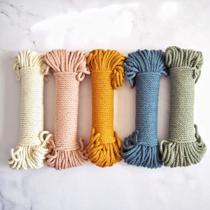 5mm Recycled Cotton Rope Bundle: Macrame & Weaving Cord