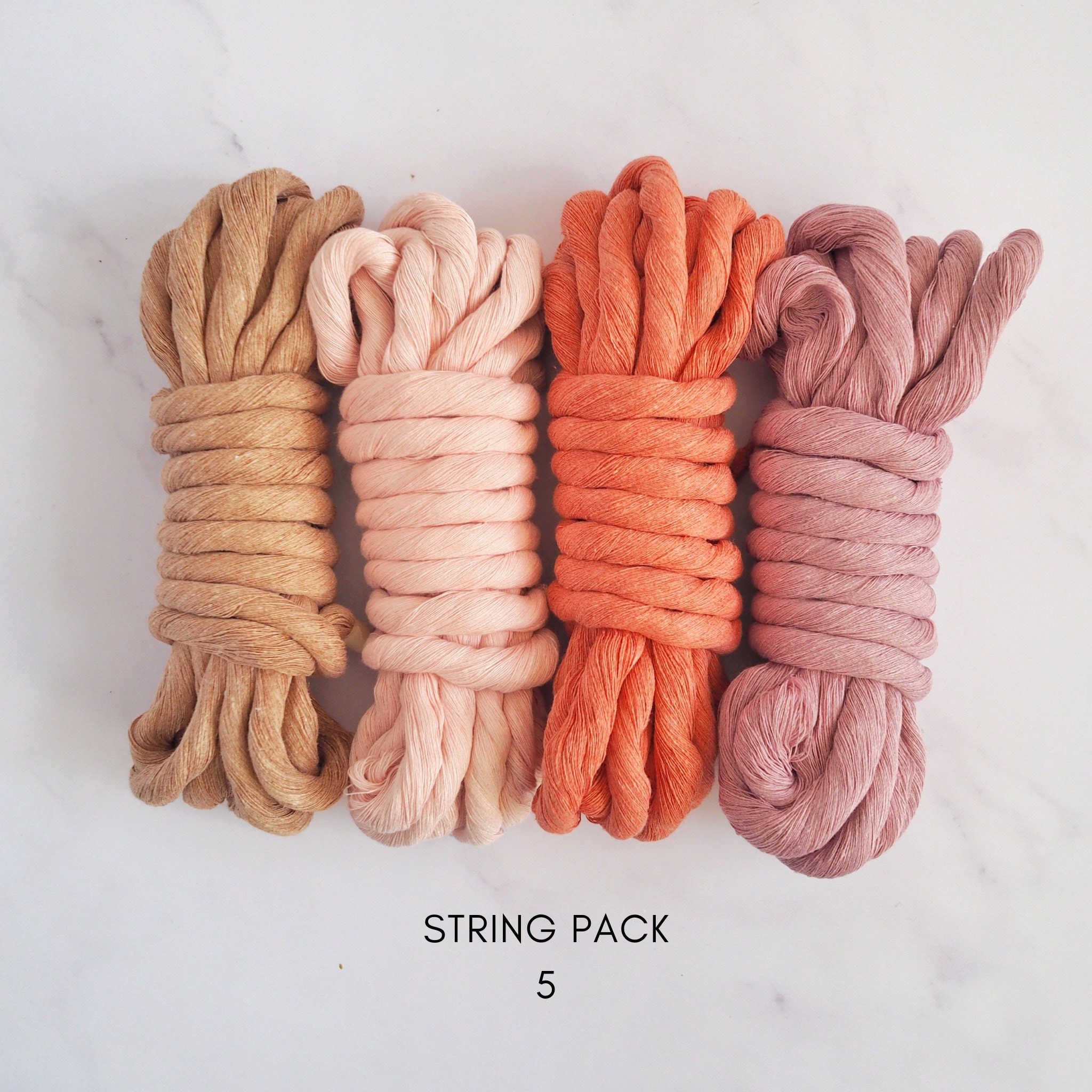 12mm Organic Cotton String Packs. 10 Colour Combinations. Etsy UK
