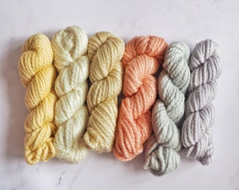 Merino Wool Art Yarn - 2 Ply - Weaving, Knitting, Crochet - Hand Spun - Hand dyed - 100% New Zealand Wool - Artisan Made