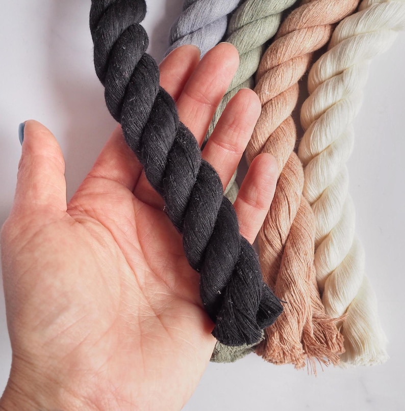 20mm Twisted rope in Black The Joyful Studio