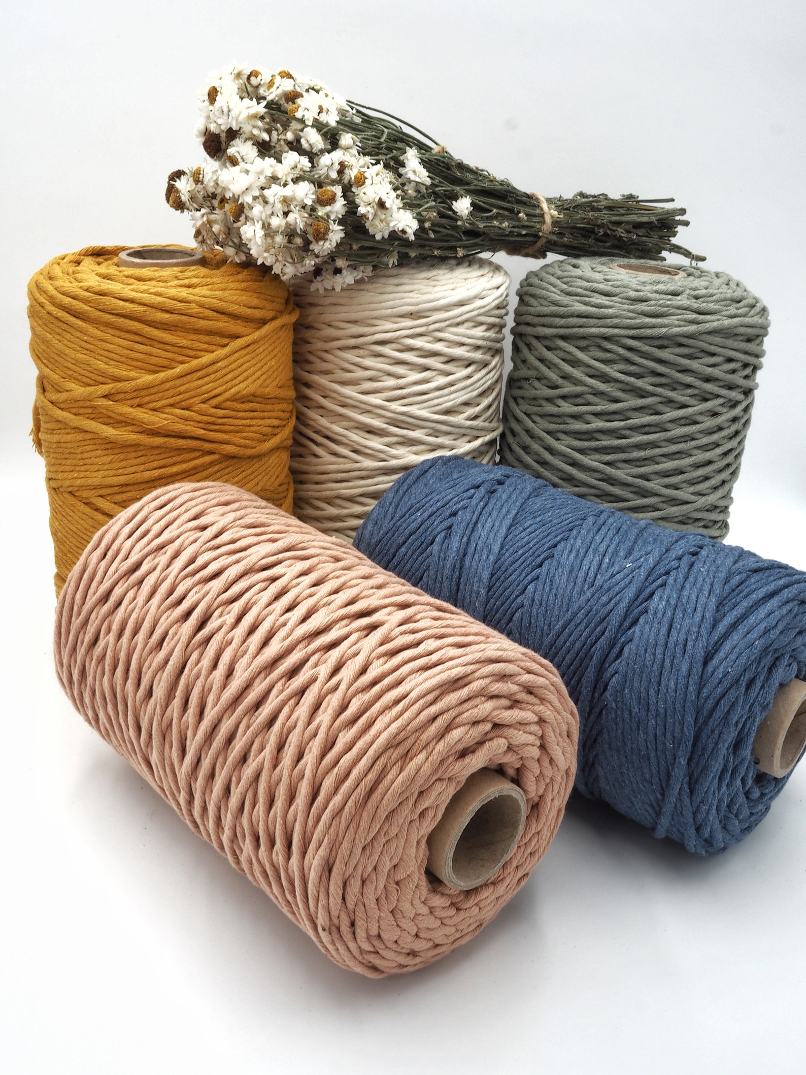 5mm Macrame Cord Single Twist Sage Green Cotton String Etsy