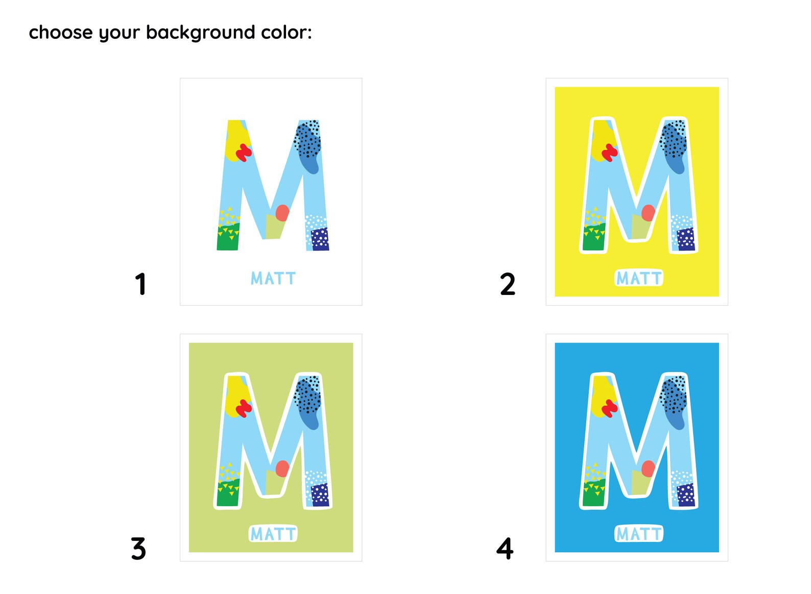 Nursery Name Wall Art Print Nursery Initial Letter Custom Etsy