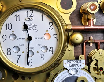El barómetro pronosticador 3: una máquina meteorológica Steampunk
