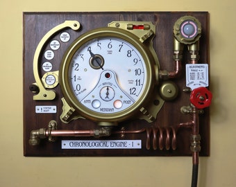 The Chronological Engine Working Steampunk Clock