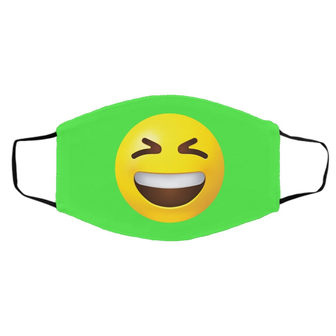 Emoji Face Masks Laughing Emoji Mask Med/lg Face Mask Etsy