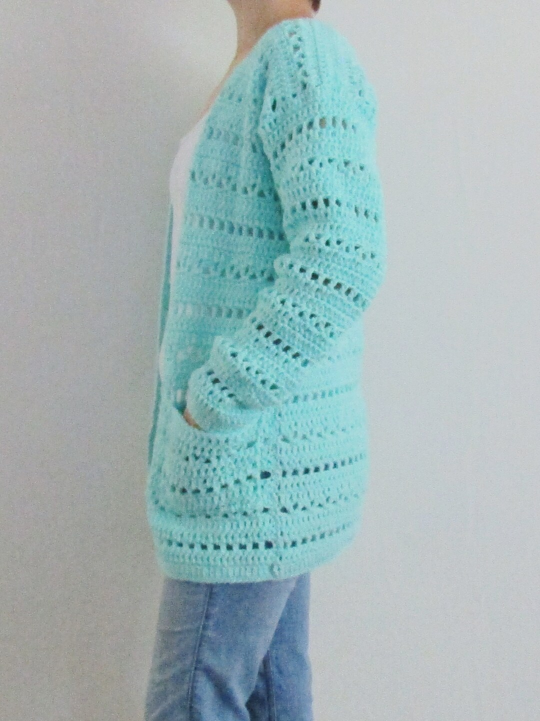 CROCHET PATTERN, the Chrislyn Cardigan, Sweater Pattern, Crochet