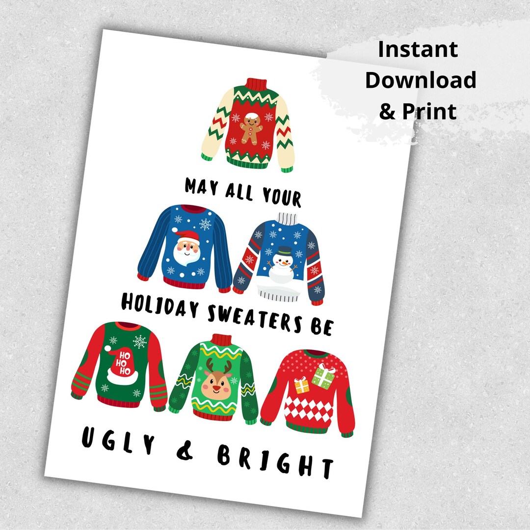 Ugly Christmas Sweater Card 