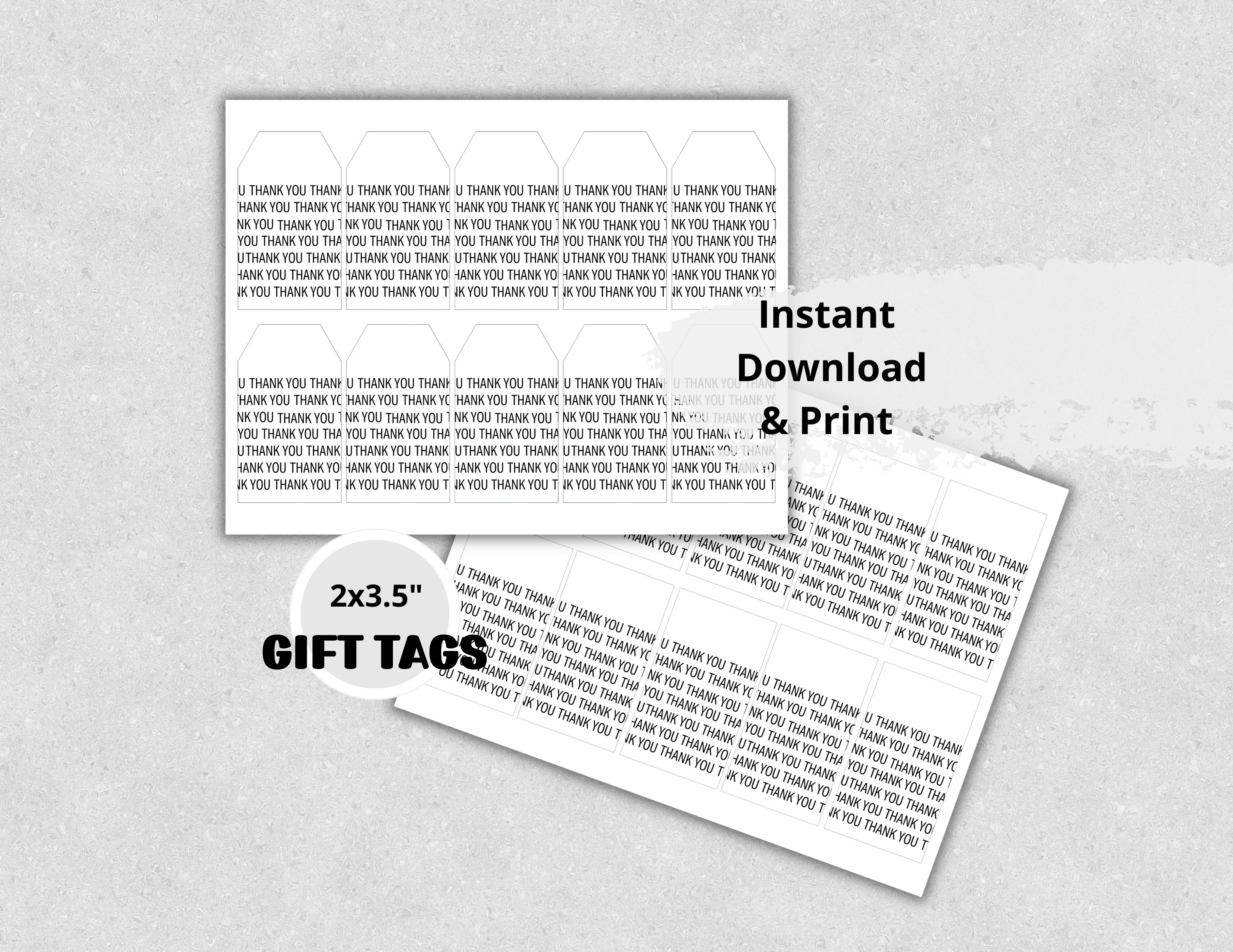 Printable Thank You Gift Tag Script Thank You Tag Bakers - Etsy