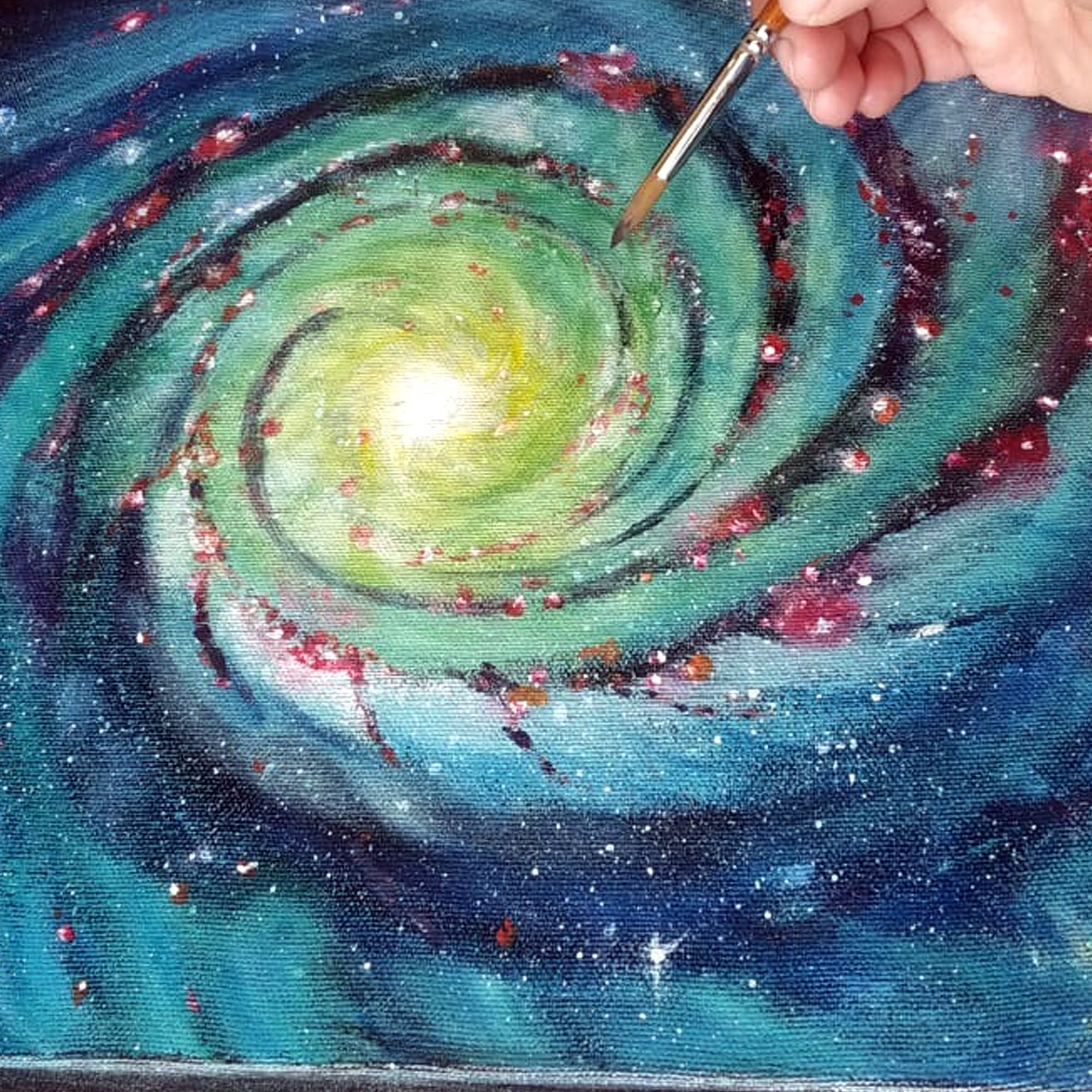 Spiral Starry Galaxy Dreamy Acrylic Painting on Etsy
