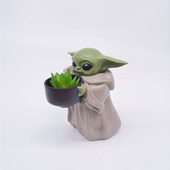 Grogu Mini Baby Yoda Pot Planter Indoor Ceramic Pot Etsy