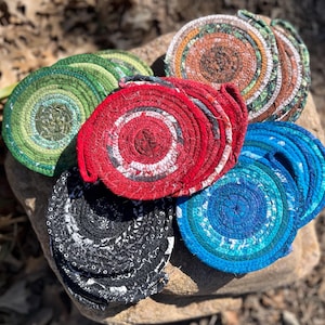 Rustic Cotton Rope Coasters - Texas Home Decor - Set of 4