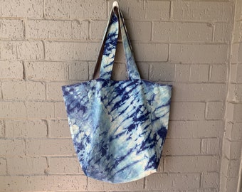 Mother's Day Gift, Reusable Shopping Bag, Made to Order, Tie Dye Tote Bag, Market Bag, Grocery Bag, Shopping Tote