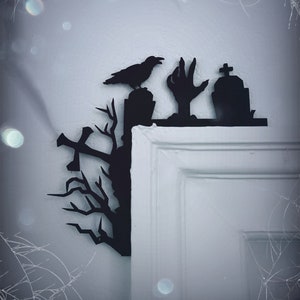 Halloween door decoration made of wood or PLA also for picture frames and other corners