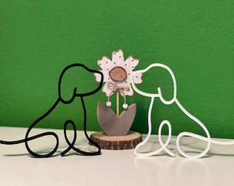 Dog - Line Art 3D Print - Decoration in a modern style and gift idea for dog lovers and dog owners - Gift dog lovers
