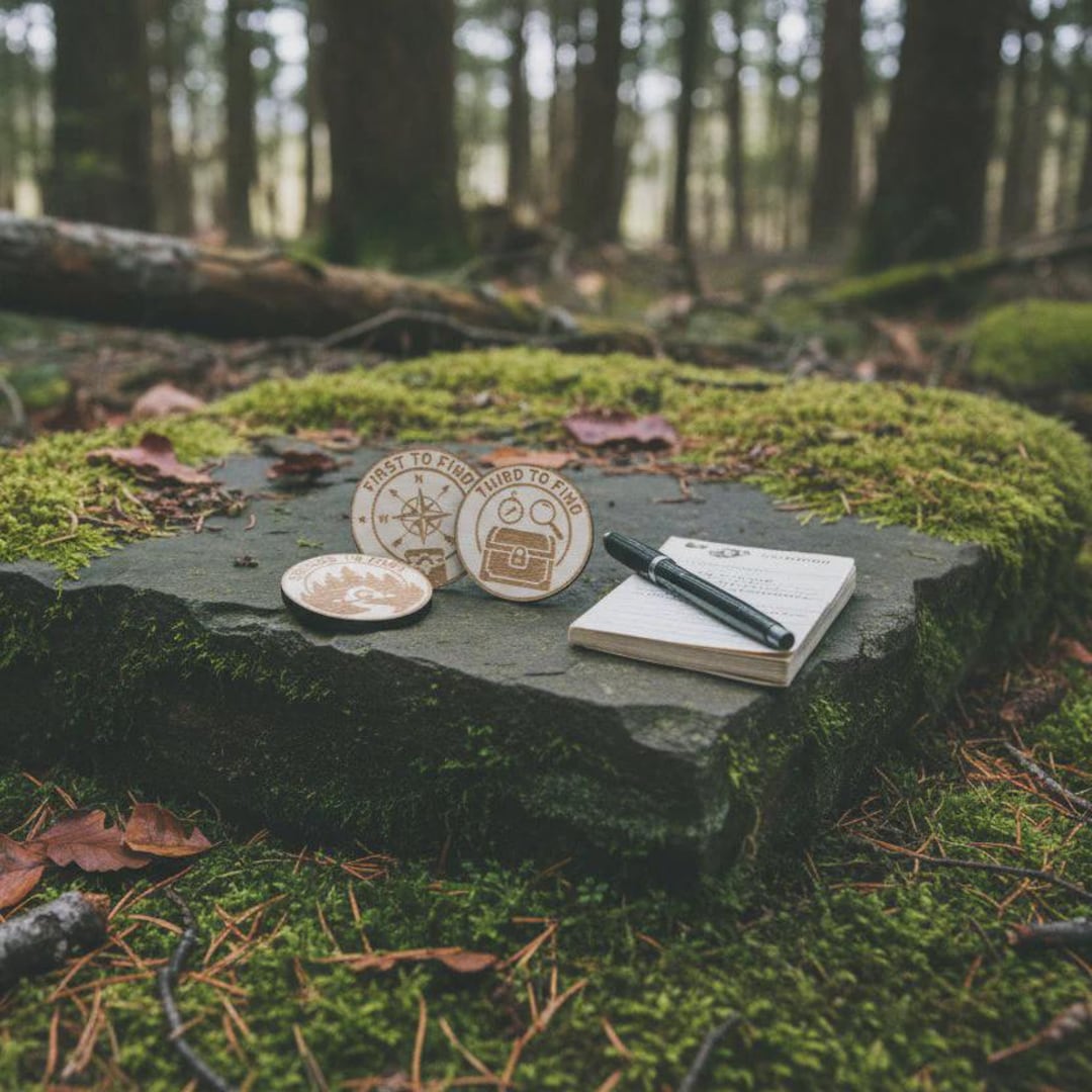 Wooden Geocaching FTF Coins – First, Second & Third to Find | Optional ...