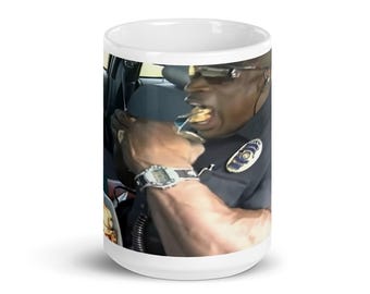 Funny Ronnie Coleman Mug – Legendary Bodybuilder Meme Coffee Cup – White Glossy Gym Humor Gift