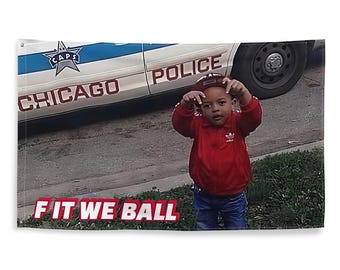 Flag F IT WE BALL Iconic Absurdism Uplifting Home, Gym Workout Fun Banner That Go Hard