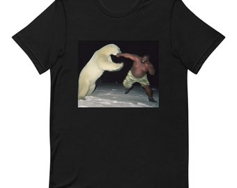 FAT GUY FIGHTING bear T-Shirt
