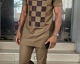 African men's clothing / African fashion/ wedding suit/dashiki / African men's shirt/ vêtement africain/ chemise et pantalon/ father and kid