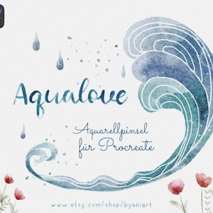 Aqualove - Procreate 用の水彩ブラシ