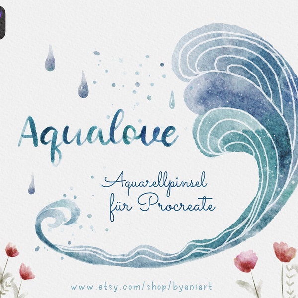 Aqualove - watercolor brushes for Procreate