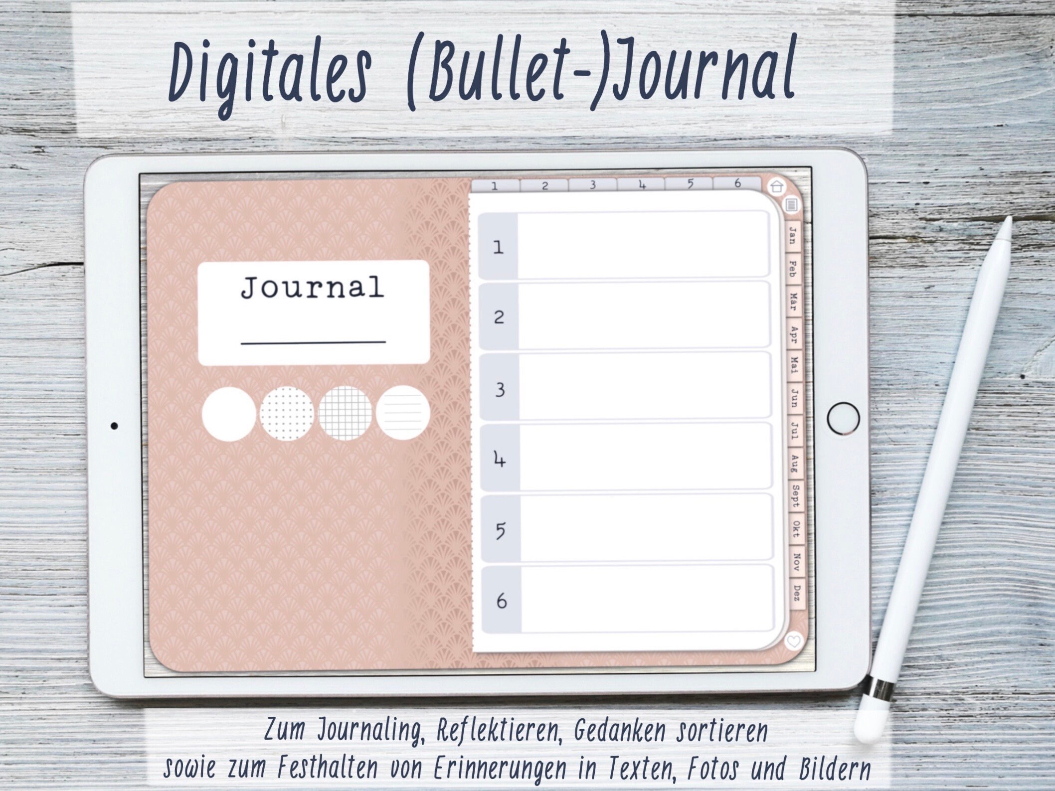 Journal Bullet Cuaderno alemán Goodnotes - Etsy España