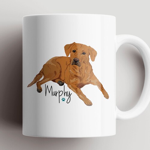 Fox Red Labrador Mug & Coaster Set / Personalised Gift / 10 Oz - Etsy