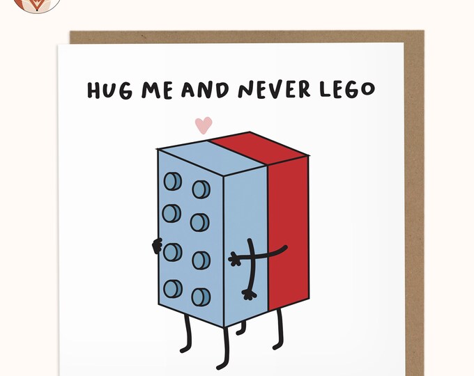 Anniversary / Love Card Made With LEGO Etsy UK