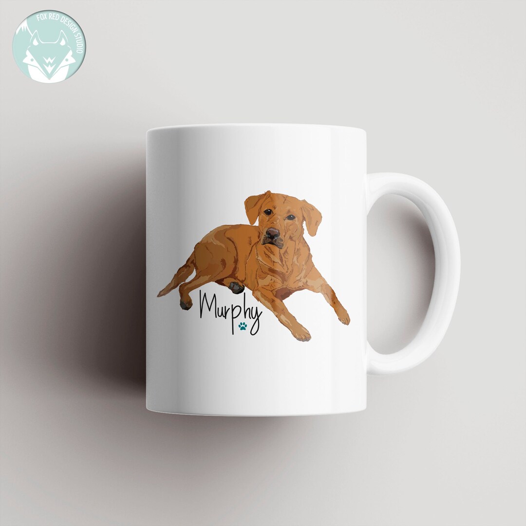 Fox Red Labrador Mug & Coaster Set / Personalised Gift / 10 Oz - Etsy