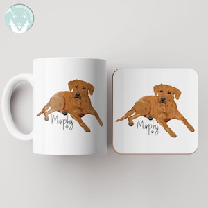 Fox Red Labrador Mug & Coaster Set / Personalised Gift / 10 Oz - Etsy