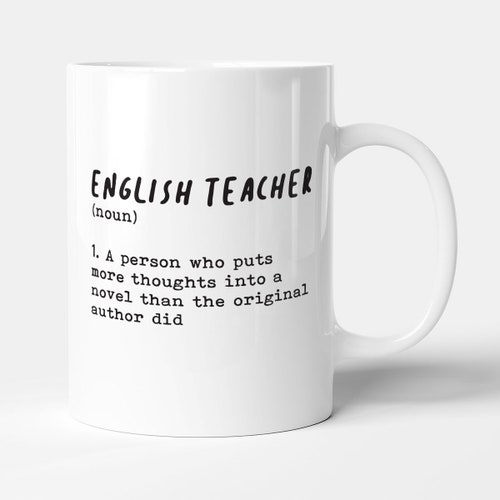 English Teacher Definition Teacher Gift Mug Etsy UK