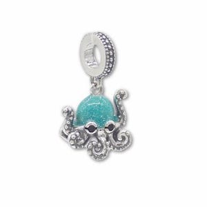 Octopus Bead Charm Sterling Silver 925 With Gift Box - fits Pandora Bracelet