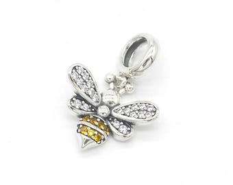 Bumblebee / Bee Bead Charm Sterling Silver 925 With Gift Box - fits Pandora Bracelet