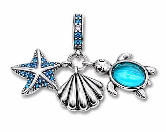 Sea Life Bead Charm Sterling Silver 925 With Gift Box - fits Pandora Bracelet