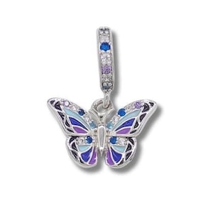 Butterfly Bead Charm Sterling Silver 925 With Gift Box - fits Pandora Bracelet