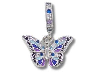Butterfly Bead Charm Sterling Silver 925 With Gift Box - fits Pandora Bracelet