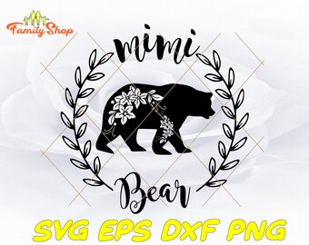 Mimi Bear Svg Etsy