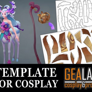 Spirit Blossom Lillia Staff Pepakura - PDF/PDO Foam Templates for Cosplay (Lol, League of Legends) Pattern DIY