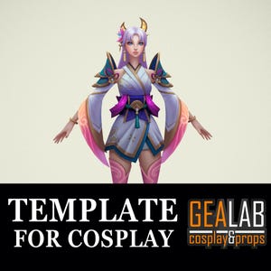 Prestige Spirit Blossom Lux Pepakura - PDF and PDO Templates for Cosplay (Lol, League of Legends) - Pattern, EVA Foam, Shoulder, Head Piece