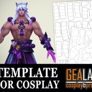 Sett (Fiore Spirituale) Pepakura - Modelli in schiuma PDF/PDO per Cosplay (LoL, League of Legends) fai da te