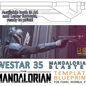Bo Katan Bundle - PDF Pattern & Pepakura for Foam Cosplay (Star Wars - The Mandalorian) (Mandalorian Female Armor) Helmet, Jetpack, Blaster image 9