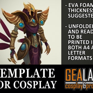 Azir Armor Pieces Pepakura - PDF & PDO Foam Templates for Cosplay (lol ...