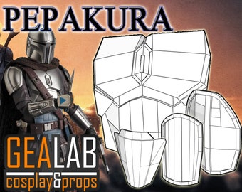 Mandalorian Beskar Armor - Chest, Thighs and Hips Set - PDF & PDO Templates for Foam Cosplay (Star Wars - The Mandalorian)