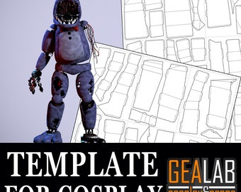 Withered Bonnie - PDF/PDO Foam Templates for Cosplay (FNaF, Five Nights at Freddy's) Pattern, Papercraft, DIY, Halloween