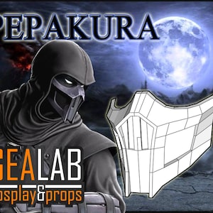 MK9 Noob Saibot Mask Pepakura - PDF & PDO Templates for Foam Cosplay (Mortal Kombat 9)