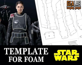 Iden Versio Armor Pieces -  PDF & PDO Pepakura Templates for Foam Cosplay (Star Wars - Battlefront 2) Pattern Papercraft Chest Belt Shoulder